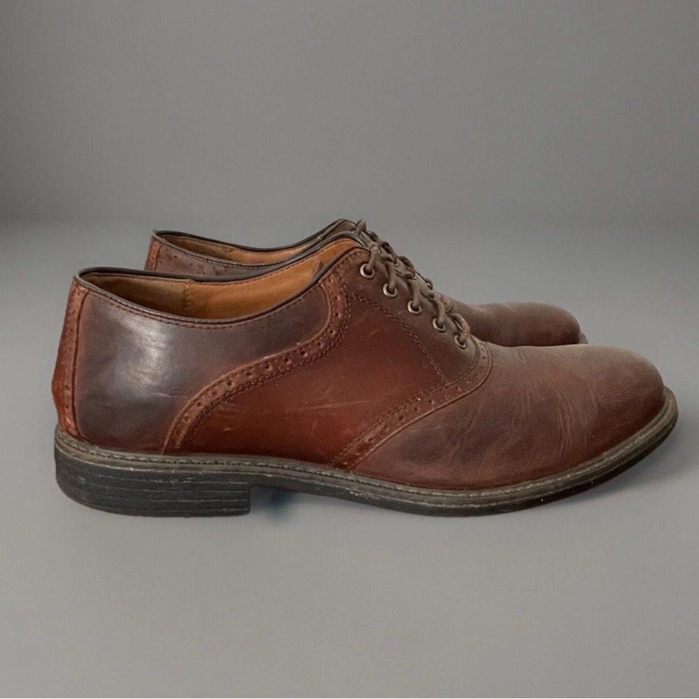 JOHNSTON & MURPHY Men Shoes XC4 Size 9.5 Brown Leather Sheepskin 20-7063